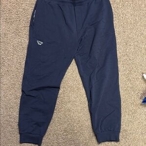 Navy Blue Athletic Joggers with Elastic Waistband